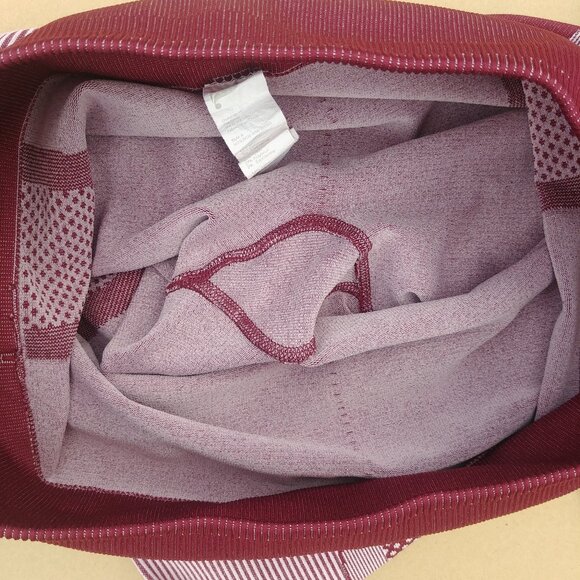 Fabletics Large cropped leggings burgundy and light pink nylon blend - Picture 8 of 9